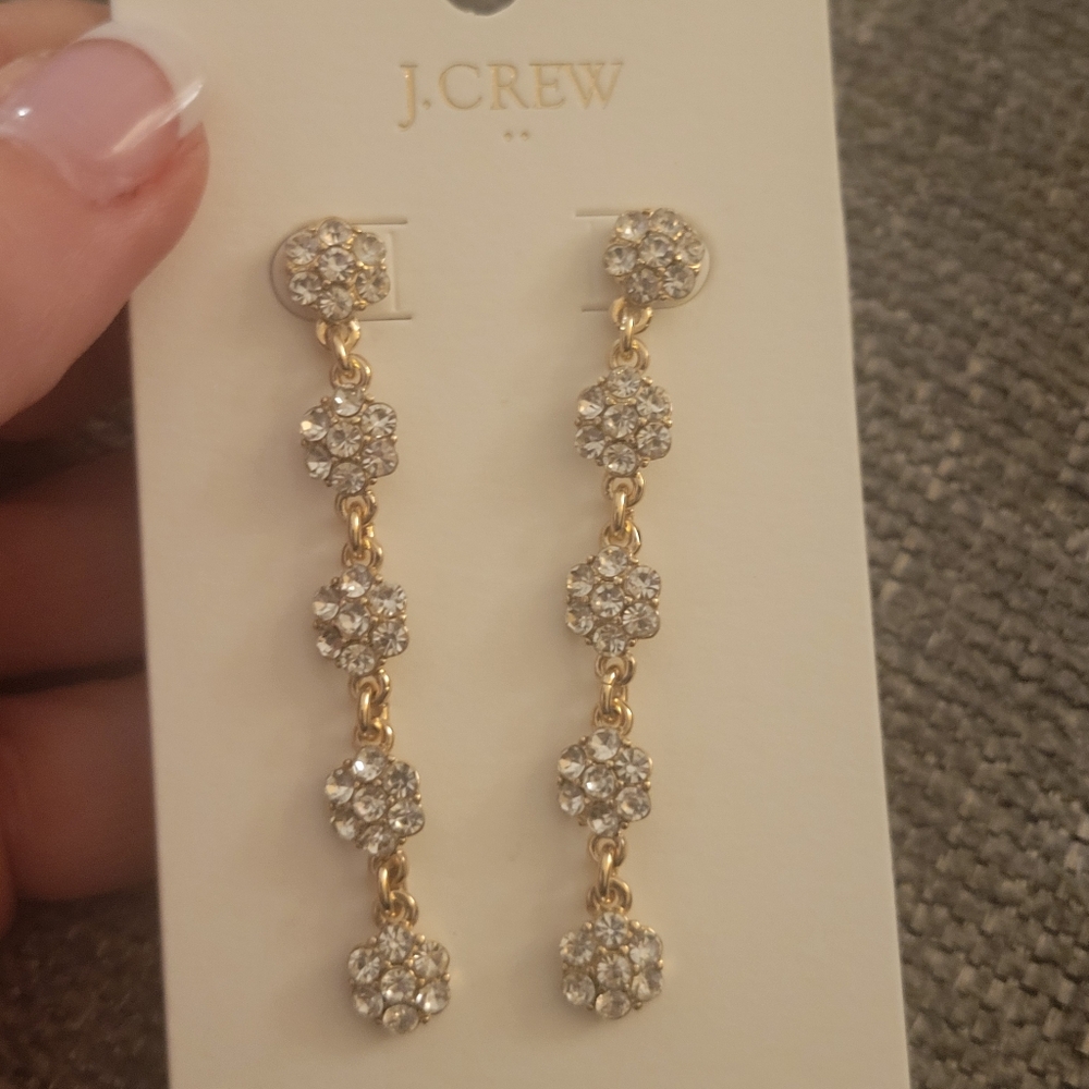 Jcrew flower drop earrings